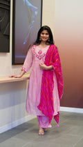 Baby Pink Embroidered Kurta Set