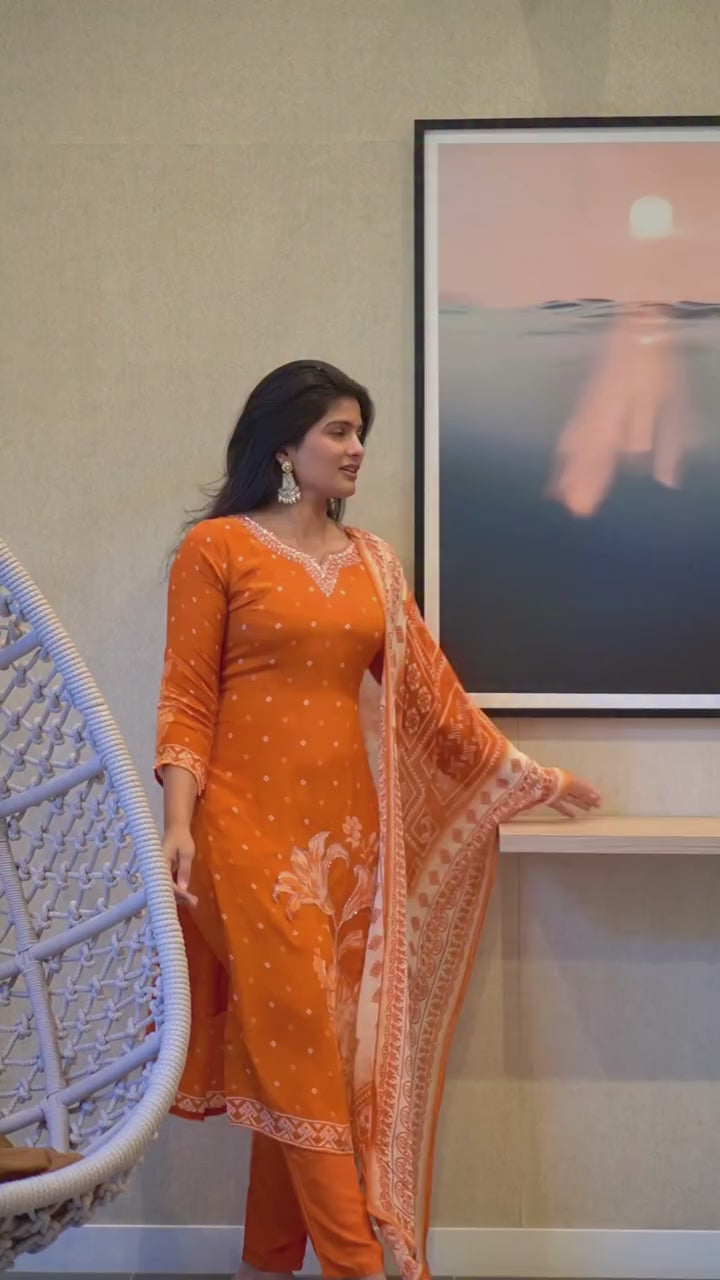 Bright Happy Colors Embroidered Kurta Set