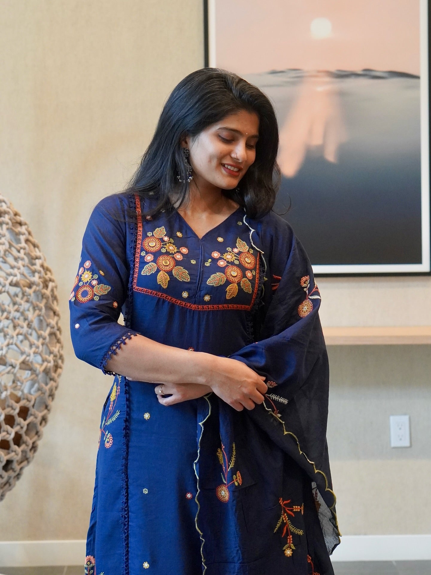 Royal Blue Kurta Set