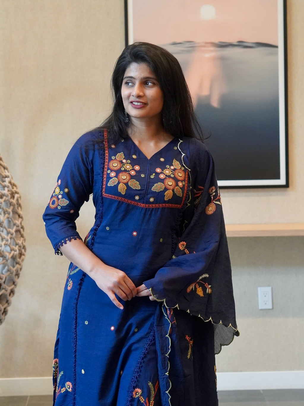 Royal Blue Kurta Set