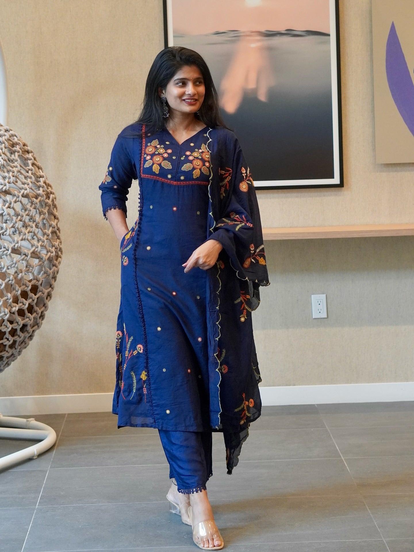 Royal Blue Kurta Set