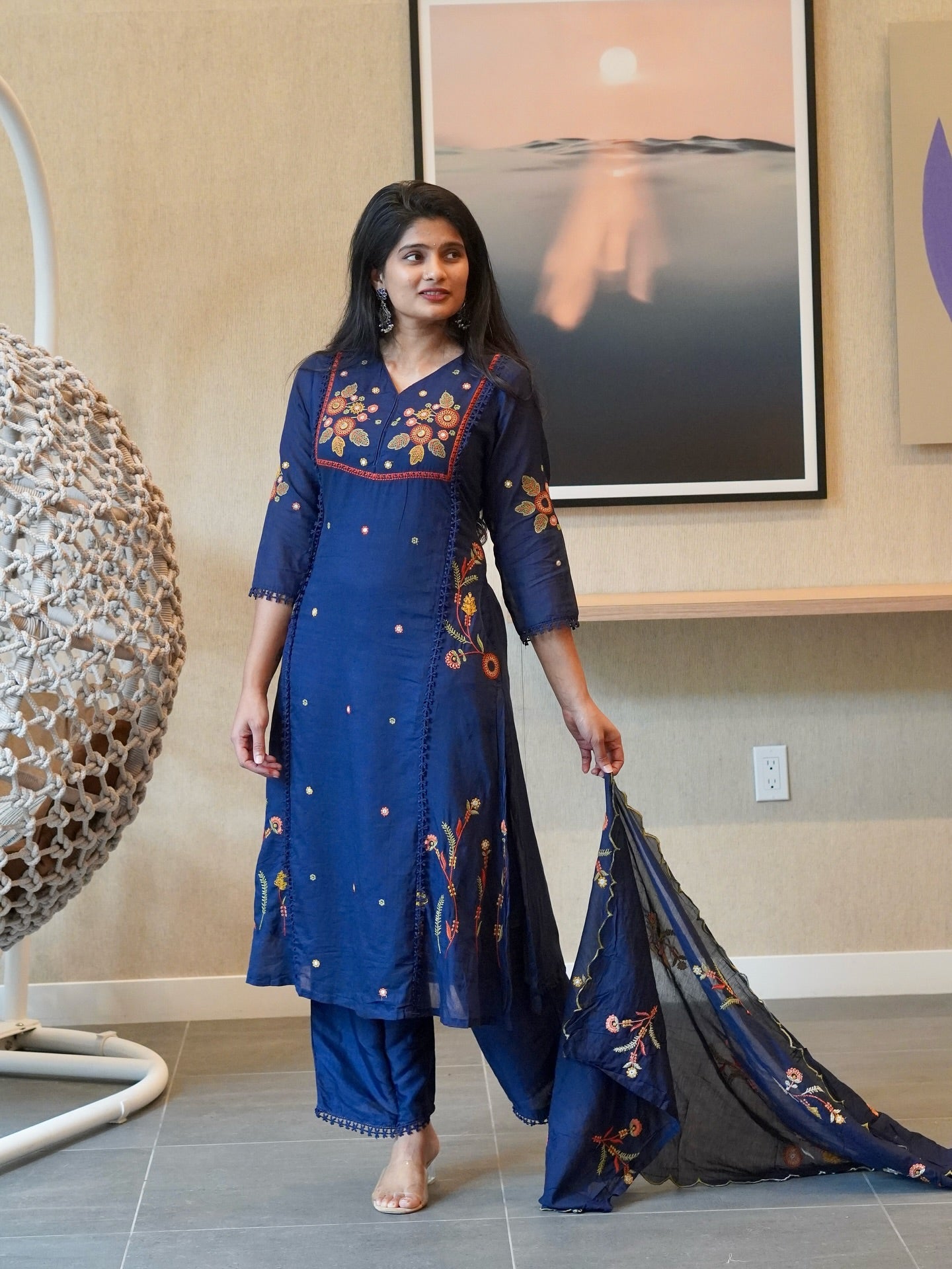 Royal Blue Kurta Set