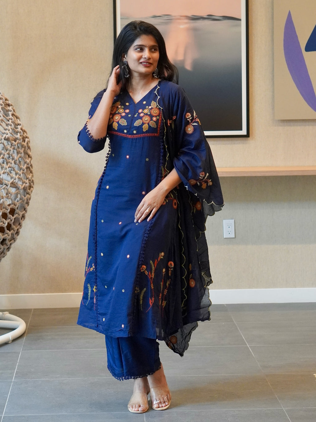 Royal Blue Kurta Set