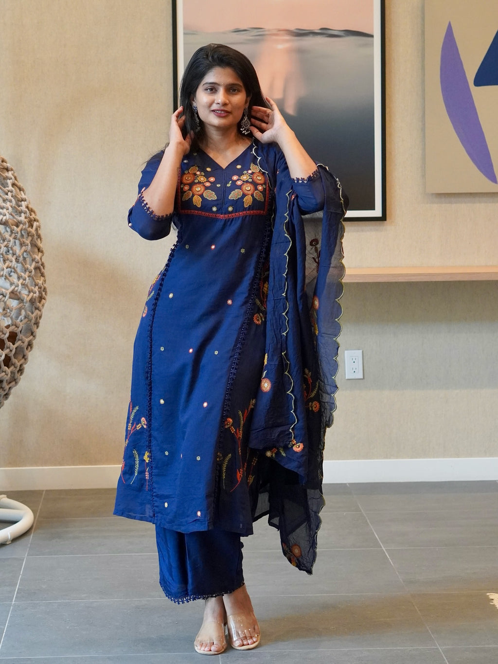 Royal Blue Kurta Set