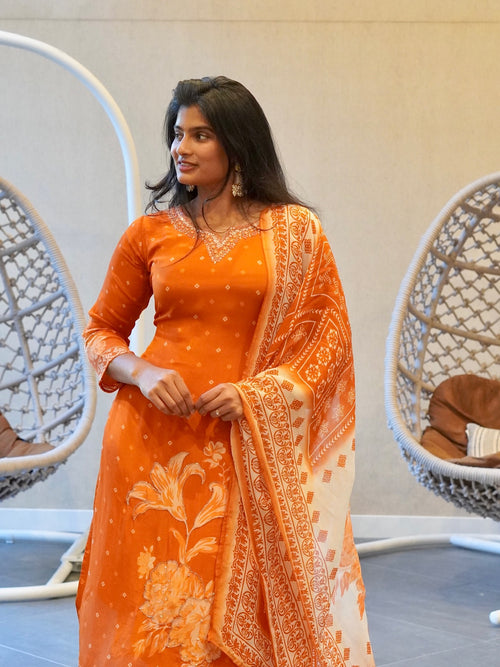 Bright Happy Colors Embroidered Kurta Set