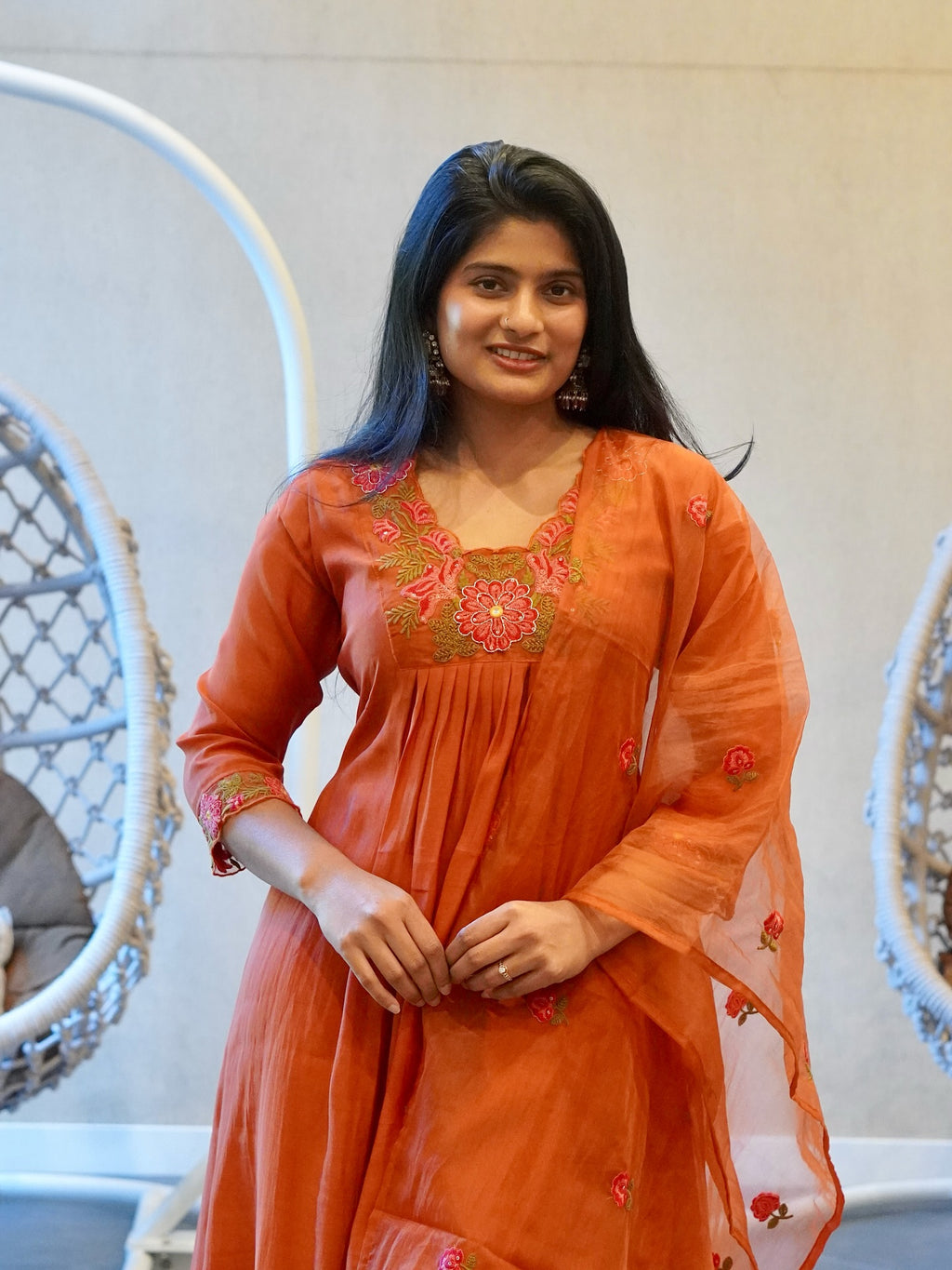 Soft mul cotton Embroidered Kurta Set