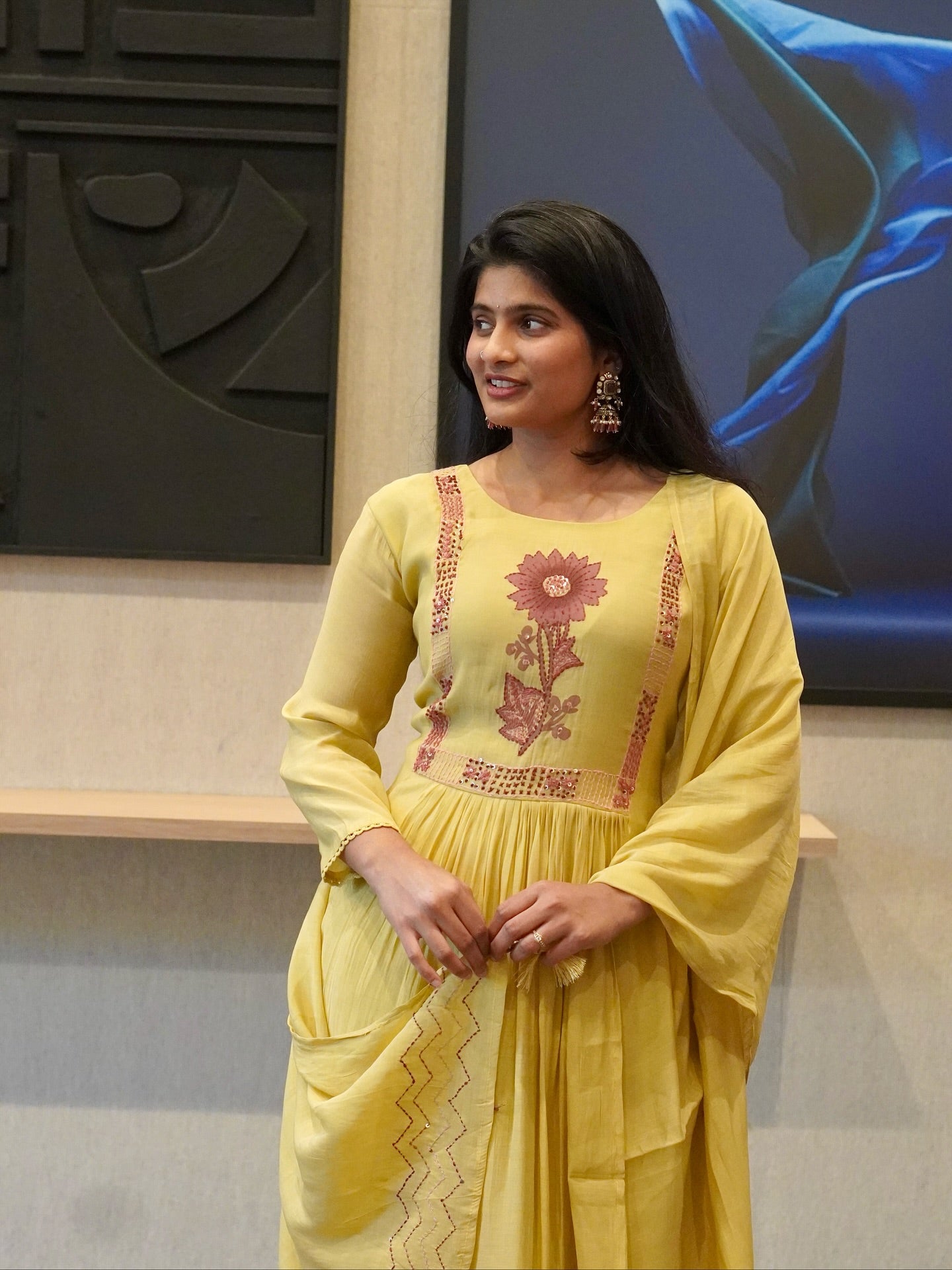 Yellow Embroidered Kurta Set