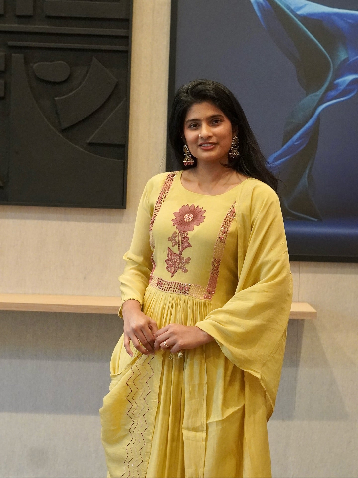 Yellow Embroidered Kurta Set