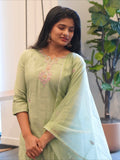 Mint Green Embroidered Kurta Set