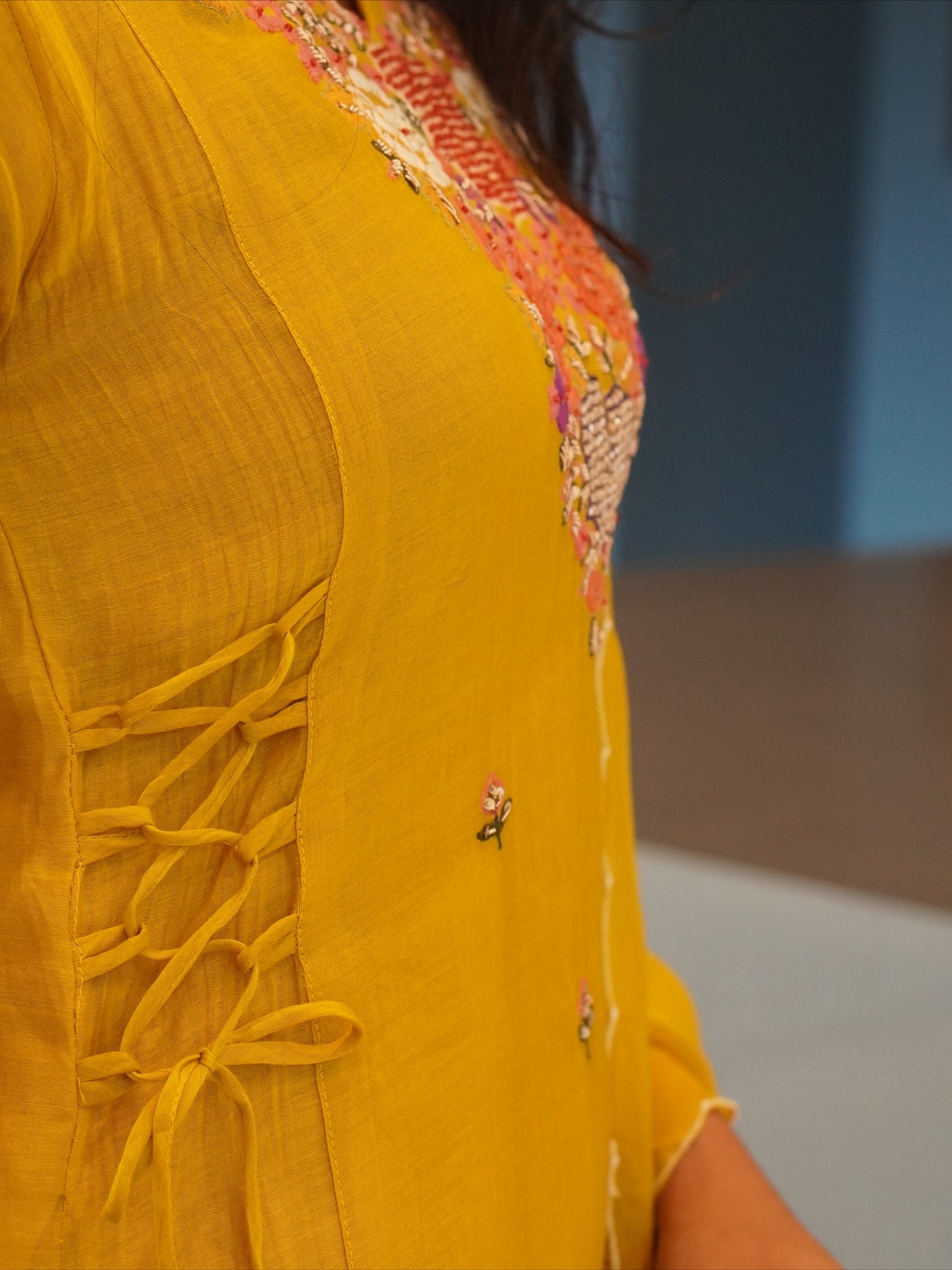 Yellow Embroidered Kurta Set