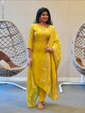 Yellow Embroidered Kurta Set