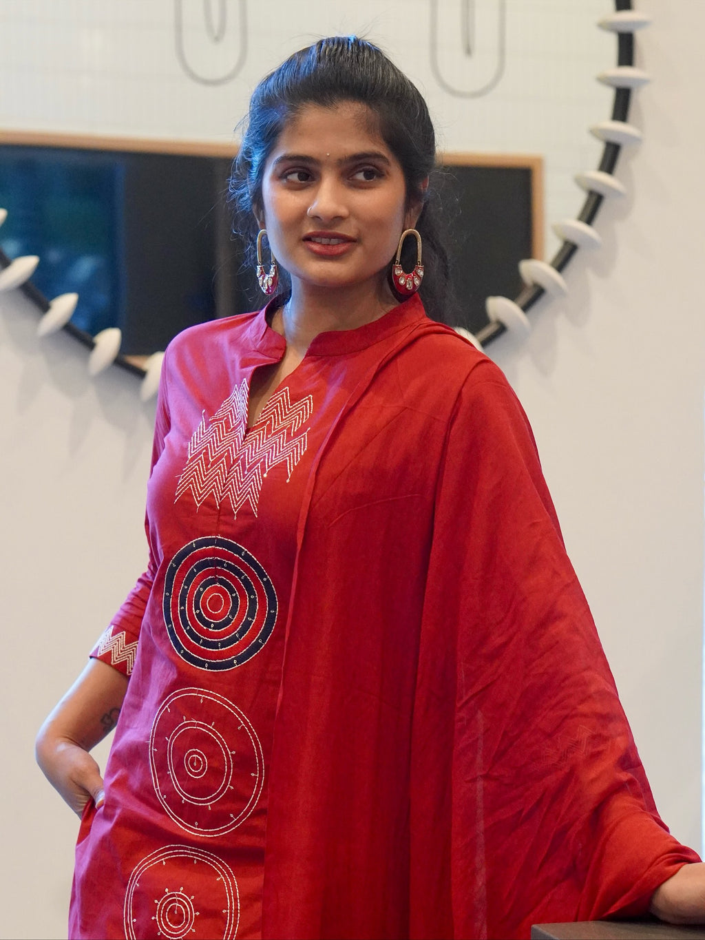 Maroon Kurta Set