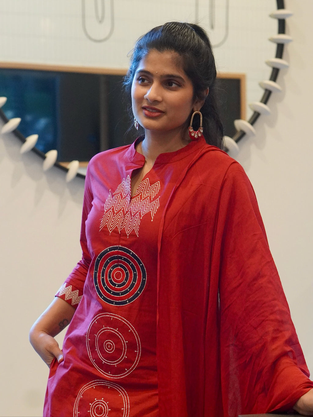 Maroon Kurta Set