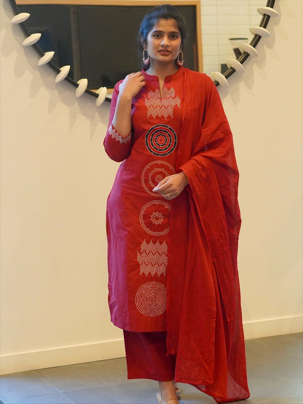 Maroon Kurta Set