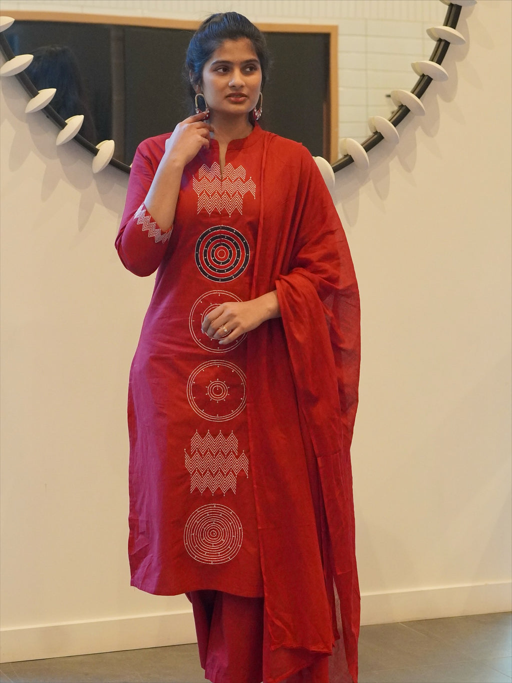 Maroon Kurta Set