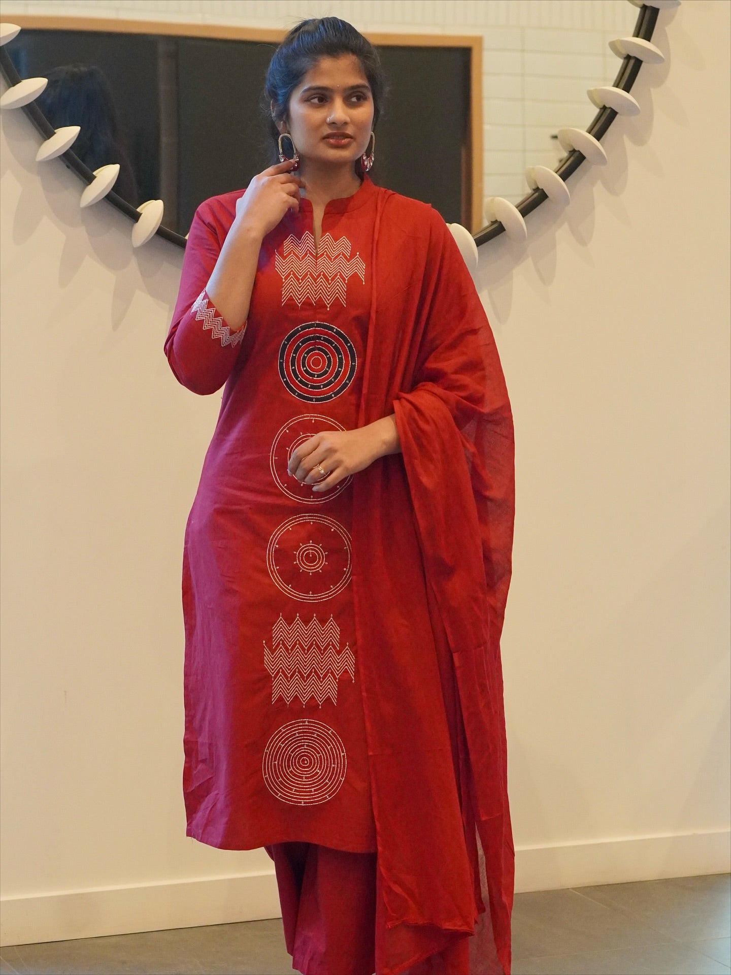 Maroon Kurta Set