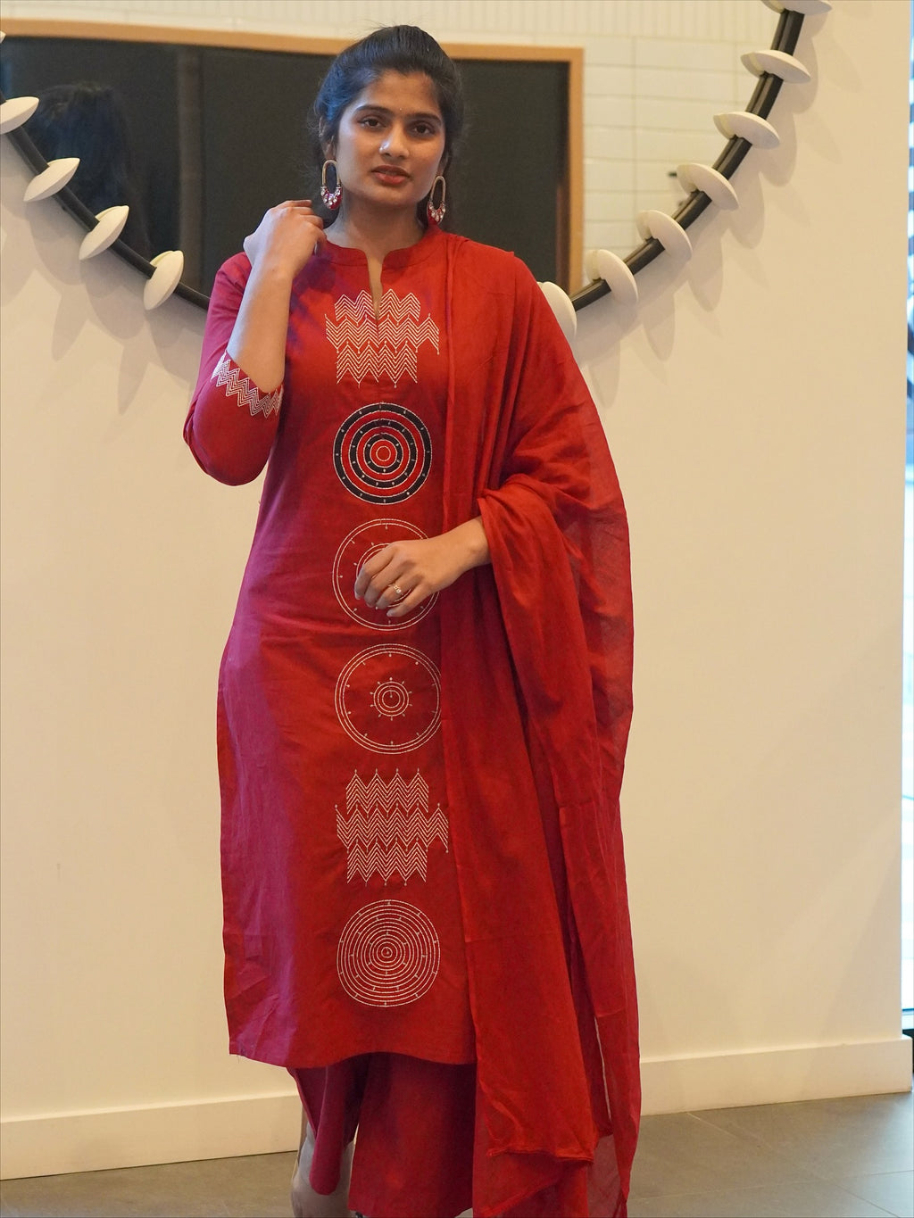 Maroon Kurta Set