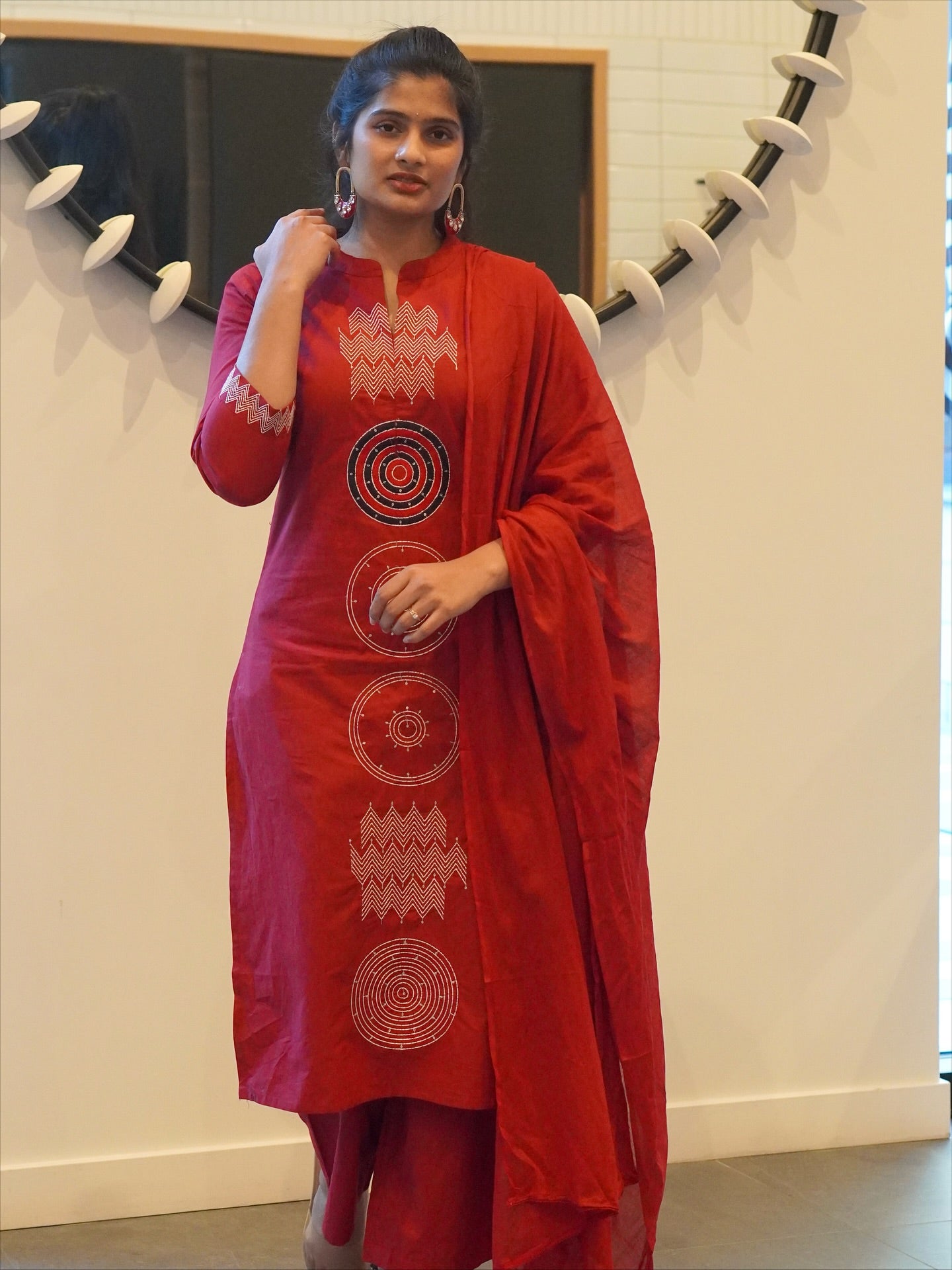 Maroon Kurta Set