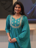 Teal Blue Kurta Set