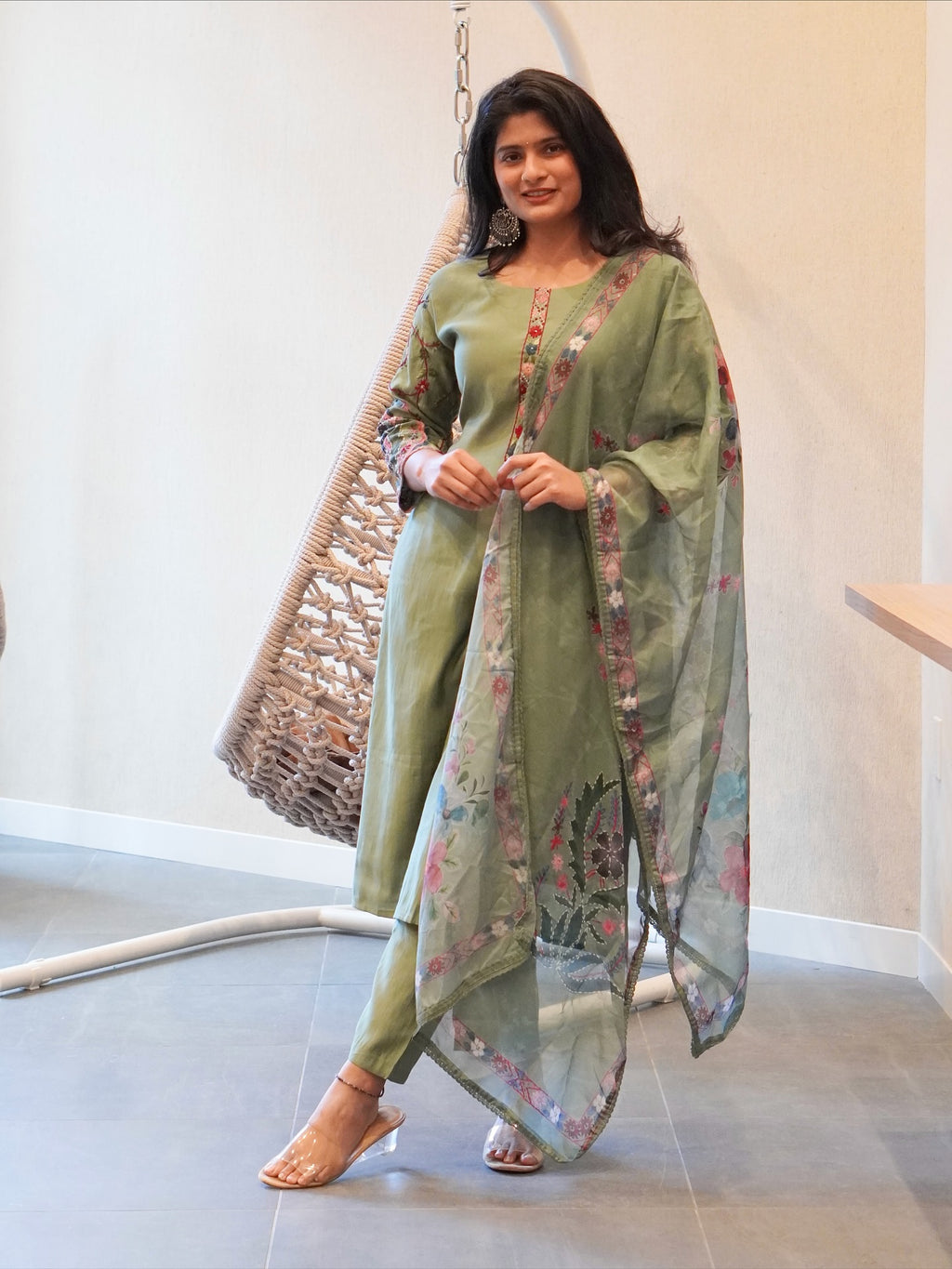 Sage Green/Dusty Pink Kurta Set