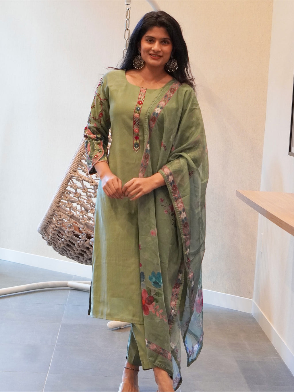 Sage Green/Dusty Pink Kurta Set