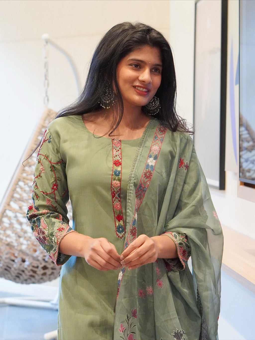 Sage Green/Dusty Pink Kurta Set