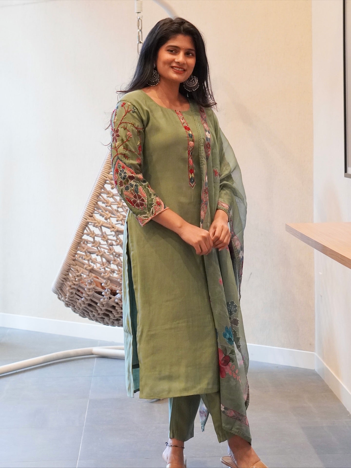 Sage Green/Dusty Pink Kurta Set
