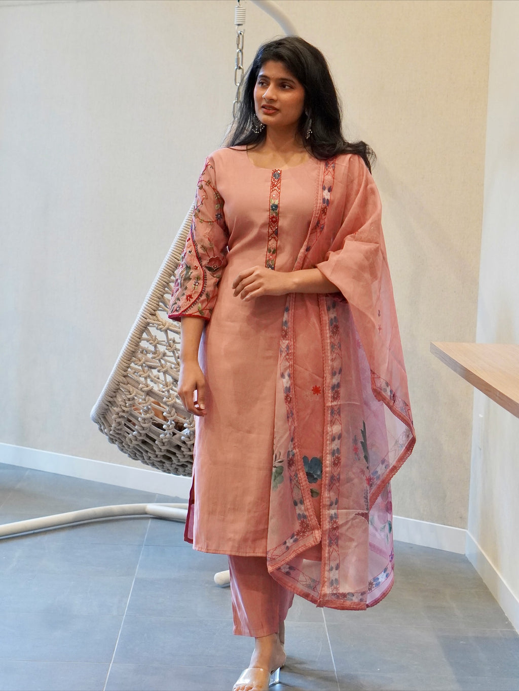 Sage Green/Dusty Pink Kurta Set