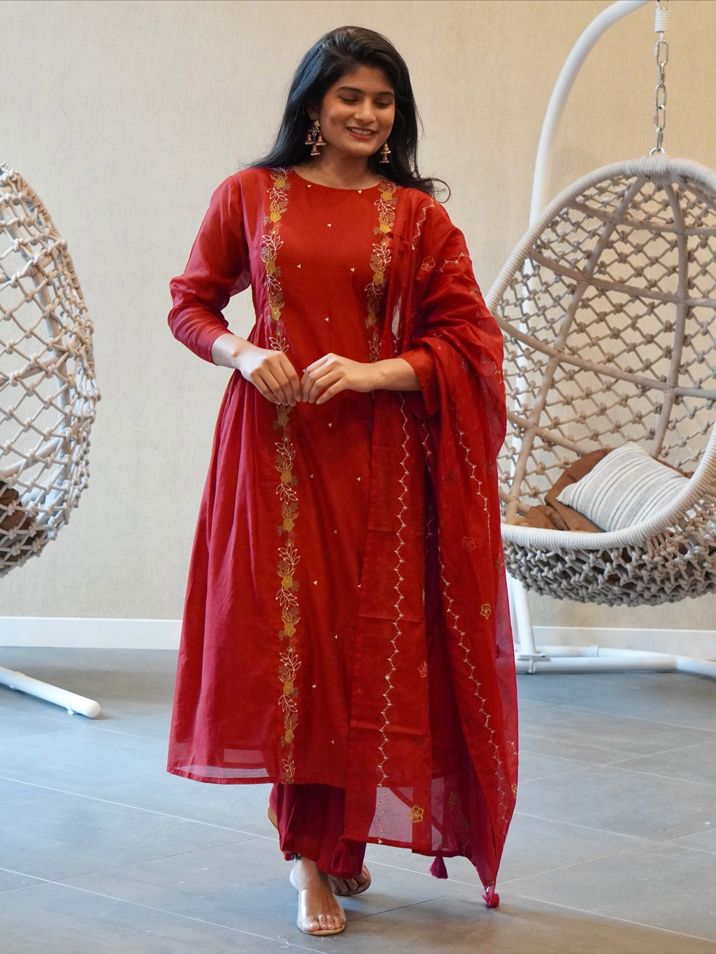 Red Kurta Set