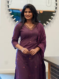 Plum Kurta Set