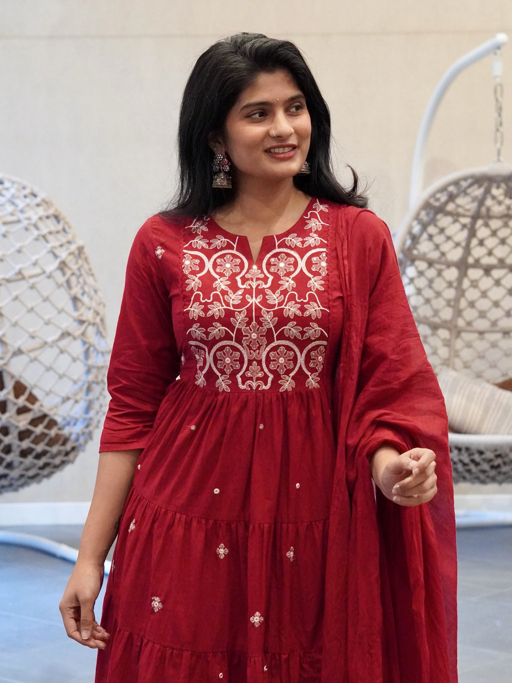 Maroon Kurta Set