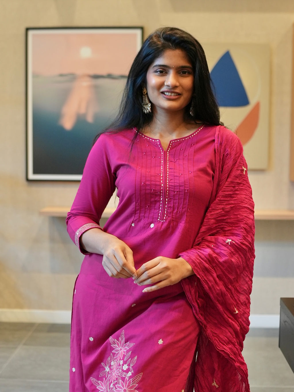 Pink Kurta Set
